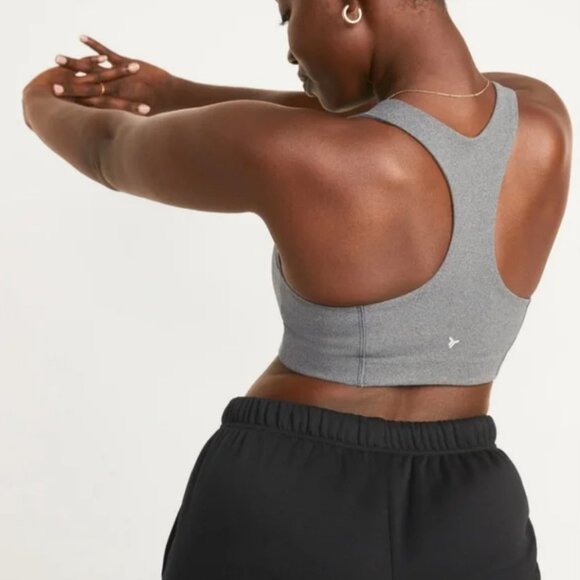 ❌SOLD❌Old Navy Medium Support PowerSoft Racerback Sports Bra in Graphite (XL) - Picture 2 of 6